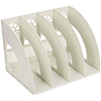 KXF - Organizador de archivos de escritorio- 4 secciones- resistente- de plástico- para revistas- archivadores y…